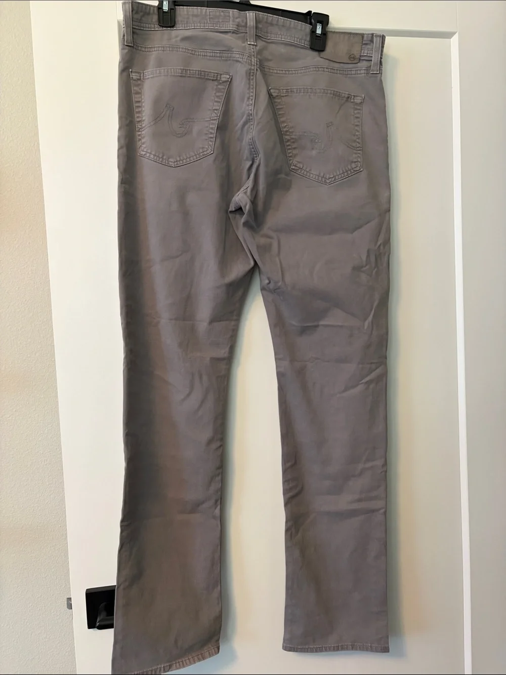 Ag Adriano Goldschmied Men's Light Gray Straight Jeans